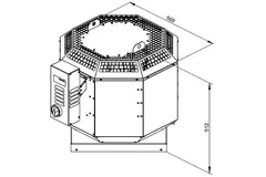 Dachventilator Gastro frequenzgesteuert - DVN 280 D2 30