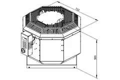 Dachventilator Gastro frequenzgesteuert - DVN 400 D4 30