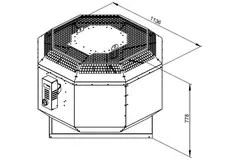 Dachventilator Gastro frequenzgesteuert - DVN 560 D4 30