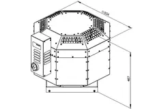 Dachventilator isoliert Verpflegung - DVNI 225 EC 30