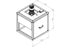 Kastenventilator Motor außerhalb des linearen Flusses - MPC 355 EC TI 30