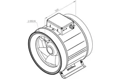Ruck Etamaster Rohrventilator mit EC Motor 4790 m³/h - Ø 355 mm + Potentiometer 10 kO