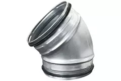 Kurzer Wickelfalz Bogen 45° Ø 125mm
