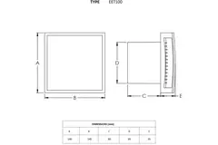 Badlüfter Ø 150 mm Anthrazit mit timer - Design EET150TA