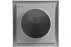 Fassadengitter Kunststoff mit Rückschlagventil 190x190 mm durchmesser 125 mm grau - ND12FVP