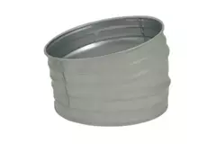Wickelfalz Bogen 15° Ø 180mm - maßgeschneidert RAL7035