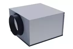 Deckenluftdurchlass 600x600 perforiert mit einstellbarer Zuluft - Seitenanschluss unisolierter Anschlusskasten 125 mm - Mischfarbe RAL 9010