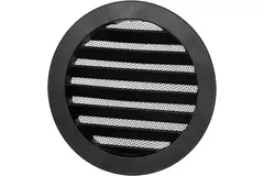 Aluminium Außenluft Mauer/Wand-gitter rund-Ø 100mm-schwarz