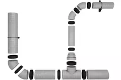 Isoliertes T-Stück EPS Durchmesser 125mm