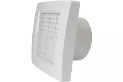 Badezimmerventilator Ø 120 mm, weiß, mit automatischer Absperrklappe und Zeitschaltuhr – Luxusmodell X120ZT