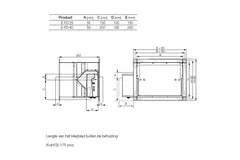 Brandschutzklappe rechteckig Handbetrieb - E-FD25 450x200 R