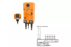 Rechteckiger Stellantrieb für Brandschutzklappen 24V - E-FD25 800x200 M24 S
