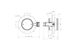 Brandschutzklappe rund kompakt 315 mm Servomotor 24V - E-FDC DD M24 D315