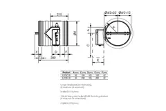 Brandschutzklappe rund 450 mm manuell betätigt - E-FDC40 D450 R