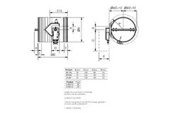 Brandschutzklappe rund 630 mm Servomotor 24V - E-FDC40 D630 M24 S