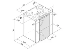Brink Renovent Excellent 400 kontrollierte Wohnraumlüftung 4/0 Links