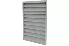 Außenwanddurchlässe 300x600 Stahl mit feststehenden Lamellen - Blank unbeschichtet