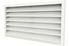 Außenwanddurchlässe 800x500 Aluminium mit feststehenden Lamellen