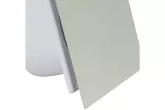 Badezimmerventilator Ø 100 mm mit Zeitschaltuhr und Einschaltverzögerung – Glasfront in Satin-Silber