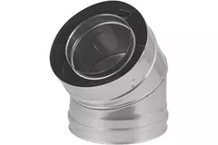 Konzentrischer Durchmesser 100 - 150 mm Biegung 45 gr I316L/I304 (D0,5/0,6) (inkl. Dichtungsgummi Innenrohr)