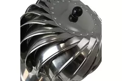 Windbetriebener Dachventilator Edelstahl mit Haube inkl. Dachplatte - 180m³/h