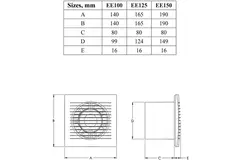 Badlüfter Ø 100 mm anthrazit mit Timer - Standard EE100TA