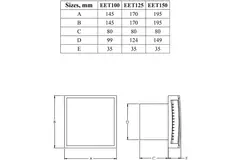 Badlüfter Ø 100mm silber - Design EET100S