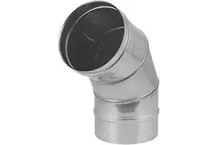 Ofenrohr Ø 500 mm Edelstahl einwandig gebogen 60°