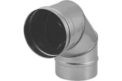 Ofenrohr Ø 180 mm Edelstahl einwandig gebogen 90°