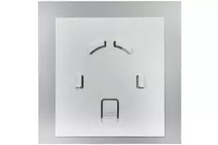 Badezimmerventilator Ø 100 mm mit Zeitschaltuhr und Einschaltverzögerung – Glasfront in Satin-Silber