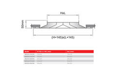 Schlitzauslass mit 4-facher Luftverteilung MDCD4-450/595 - RAL9010