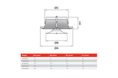 Belüftungsauslassventil 125 mm mit Metallfedern - DVS-C125 RAL9010