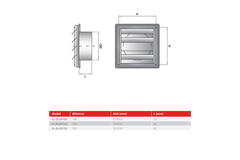 Edelstahl-Frontgitter 125mm mit beweglichen hohen Ansauglamellen - EL-SS-OP125 SS