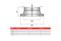 Entlüftungsventil 125 mm mit Metallfedern - EAV-C125 RAL9010