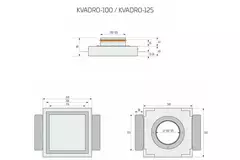 Ergovent rahmenloses verputzbares Ventiel - Quadratisch - 100 mm