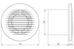 Badlüfter Ø125mm anthrazit rund - EA125A
