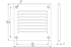 Metallgitter 100x100mm braun - MR1010B