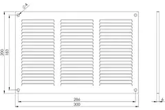 Metallgitter 300x200mm Zink - MR3020Zn