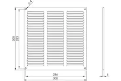 Metallgitter 300x300mm Zink - MR3030Zn
