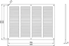 Metallgitter 400x300mm weiß - MR4030
