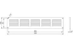 Metallgitter 500x100mm braun - MR5010B