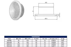 Lüftungsgitter Kunststoff rund Ø125 mm anthrazit - NGA125A