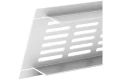 Sockelgitter Aluminium Weiß 500x80mm RA850