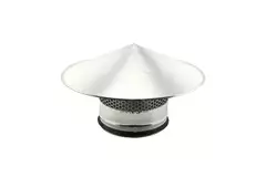 Wickelfalz Dachhaube mit Gitterrost Ø 100mm