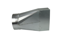 Adapter 220x80 mm auf Durchmesser 125 mm für Rohrleitungen