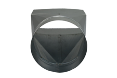 Adapter 220x80 mm auf 160 mm Durchmesser für Rohrleitungen