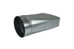 Adapter 220x80 mm auf 160 mm Durchmesser für Rohrleitungen