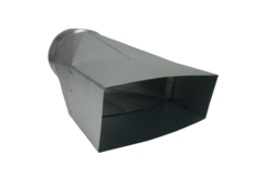 Adapter 220x80 mm auf 160 mm Durchmesser für Rohrleitungen