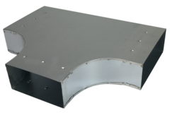 T-Stück 90° 300 x 80 mm / 220 x 80 mm - Flachkanal