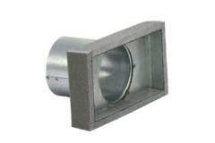 Thermoduct-Deckel 170x80 mit Anschlussdurchmesser 80 mm für Rohrleitungen